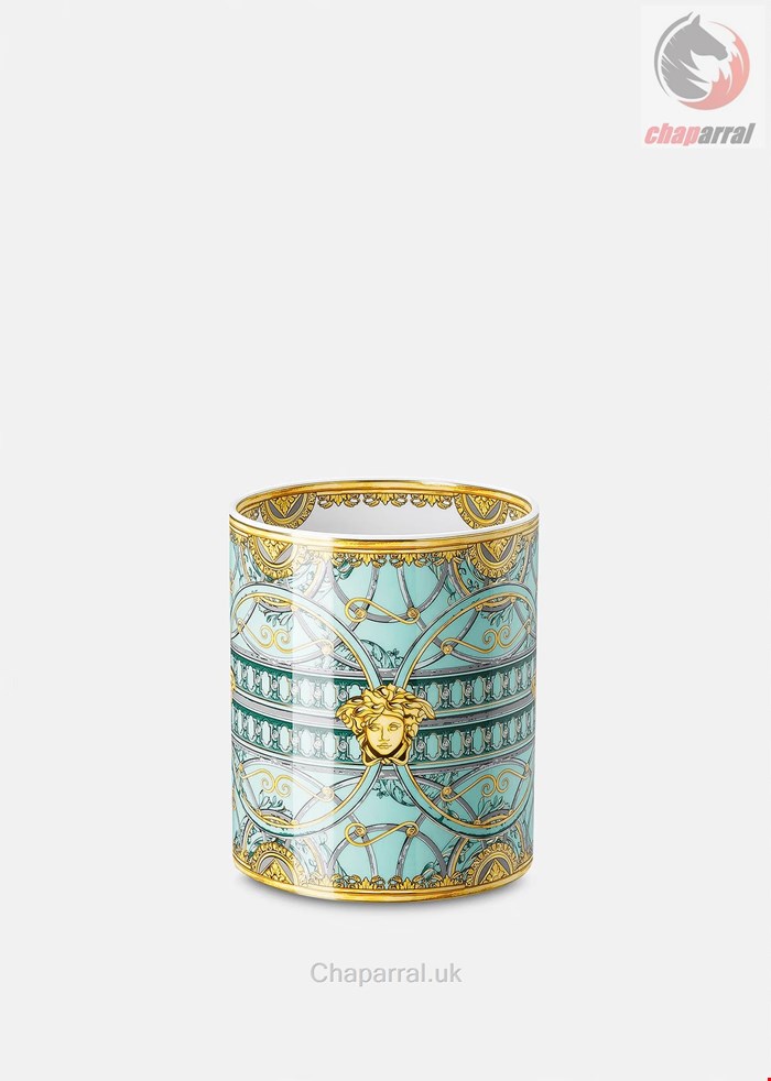 گلدان ورساچه ایتالیا VERSACE SCALA DEL PALAZZO VERDE VASE 18 CM
