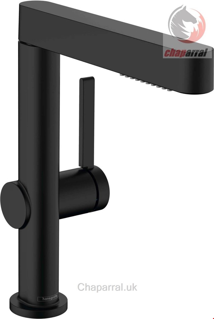 شیر مخلوط روشویی پایه بلند هانس گروهه آلمان Hansgrohe Finoris 230 mit Ablaufgarnitur 76063 schwarz matt 76063670