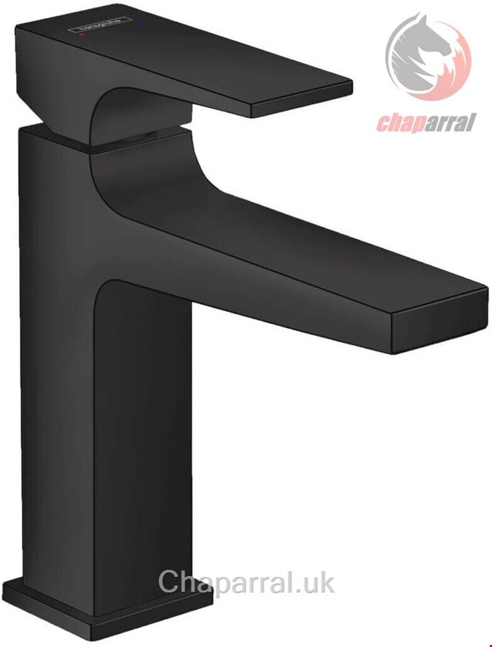 شیر مخلوط روشویی پایه کوتاه هانس گروهه آلمان Hansgrohe Metropol 110 Einhebel Waschtischmischer 135mm mit Push Open Ablaufgarnitur mattschwarz 32507670