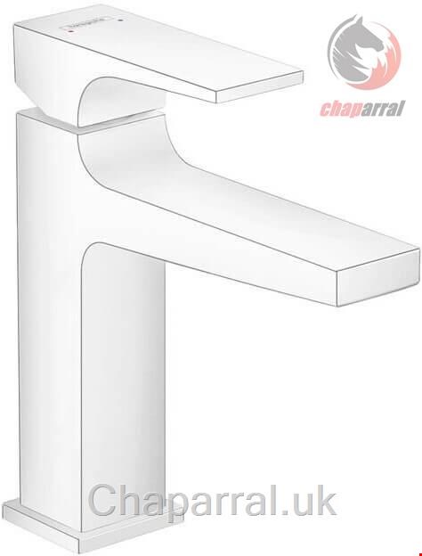 شیر مخلوط روشویی پایه کوتاه هانس گروهه آلمان Hansgrohe Metropol 110 Einhebel Waschtischmischer 135mm mit Push Open Ablaufgarnitur mattweiß 32507700