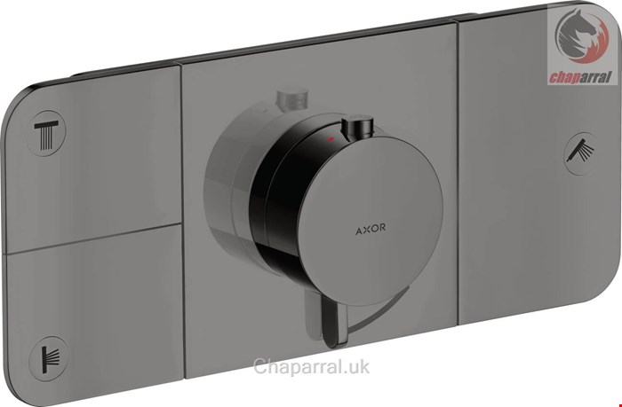 شیر حمام توکار هانس گروهه آلمان Hansgrohe Axor One Thermostatmodul Unterputz für 3 Verbraucher  45713 Polished Black Chrome 45713330