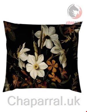 کوسن اسنزا هلند ESSENZA Daffodils Reunited Schwarz Dekokissen 50 x 50 cm