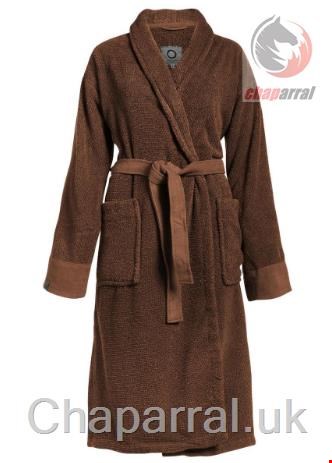 حوله حمام لباسی تن پوش زنانه اسنزا هلند ESSENZA Connect Organic Uni Leather Brown Bademantel