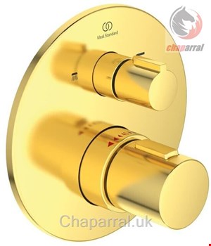 شیر حمام توکار ایدیل استاندارد Ideal Standard Ceratherm T100 Badethermostat Unterputz A5814 brushed gold A5814A2