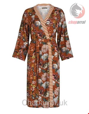 روبدوشامبر زنانه اسنزا هلند ESSENZA Sarai Filou Leather Brown Kimono