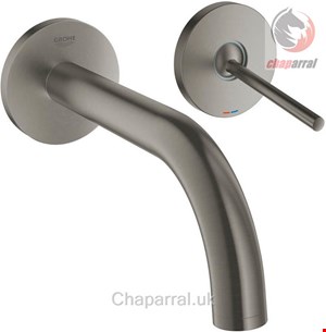 شیر مخلوط روشویی توکار گروهه آلمان GROHE Atrio 2 Loch Waschtischbatterie  19287  hard graphite gebürstet  19287AL3