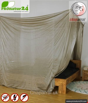 پشه بند ضد امواج الکترومغناطیسی تخت دو نفره پرونیچر المان PROnature Shielding canopy Safecave Budget | DOUBLE BED BOX