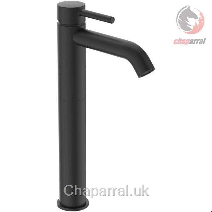 شیر مخلوط روشویی پایه بلند ایدیل استاندارد Ideal Standard Ceraline mit verlängerterm Sockel 150mm ohne Ablaufgarnitur silk black BC269XG
