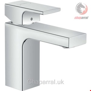 شیر مخلوط روشویی پایه کوتاه هانس گروهه آلمان Hansgrohe Vernis Shape 100 mit Zugstangen Ablaufgarnitur 71561 chrom 71561000