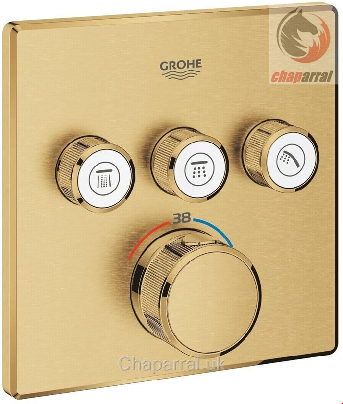 شیر حمام توکار گروهه آلمان GROHE Grohtherm SmartControl  29126 cool sunrise gebürstet 29126GN0