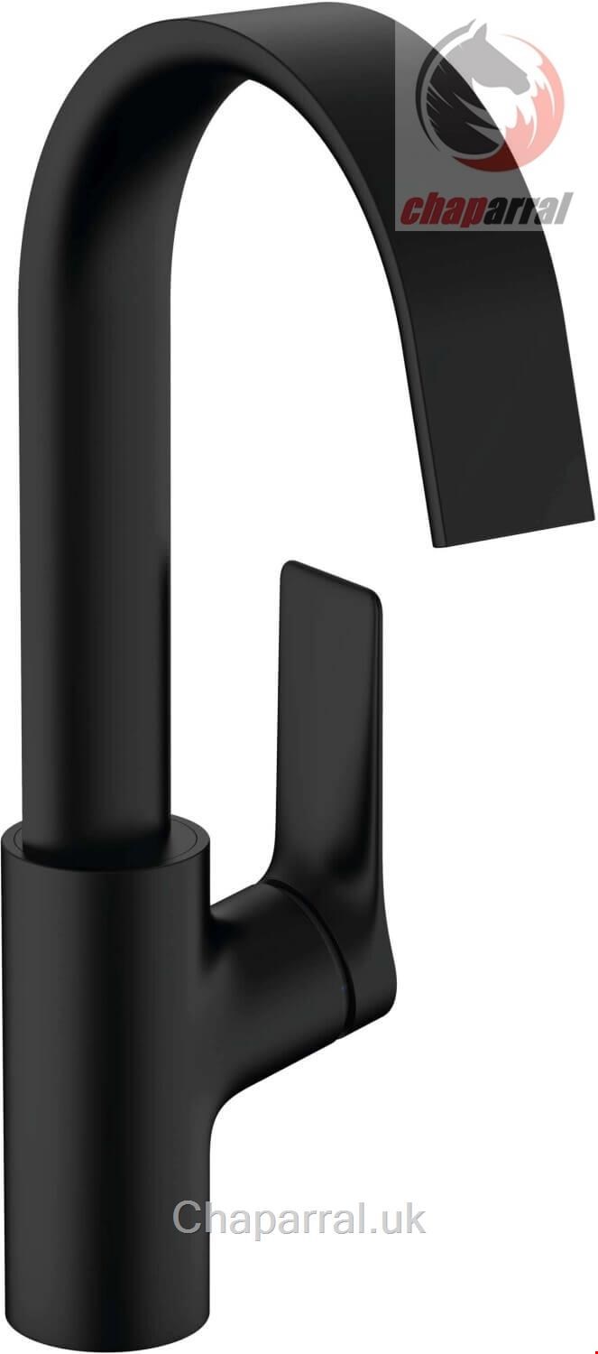 شیر مخلوط روشویی پایه بلند هانس گروهه آلمان Hansgrohe Vivenis 210 Einhebel Waschtischmischer mit Schwenkauslauf mattschwarz  75032670