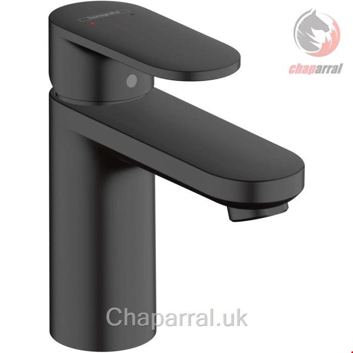 شیر مخلوط روشویی پایه کوتاه هانس گروهه آلمان Hansgrohe Vernis Blend 100 ohne Ablaufgarnitur schwarz matt 71580670 
