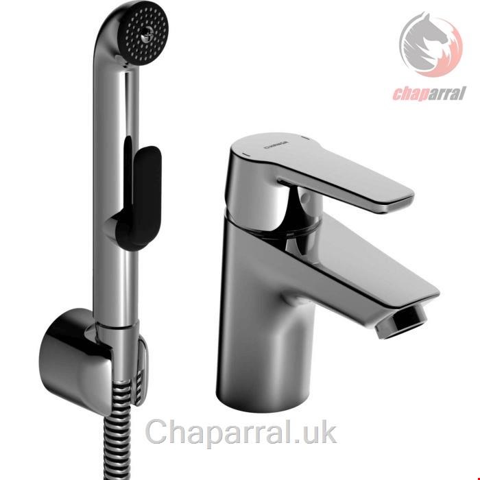 شیر مخلوط روشویی پایه کوتاه  دوش دار هنسا Hansa Hansapolo Chrom 103 mm 51462293