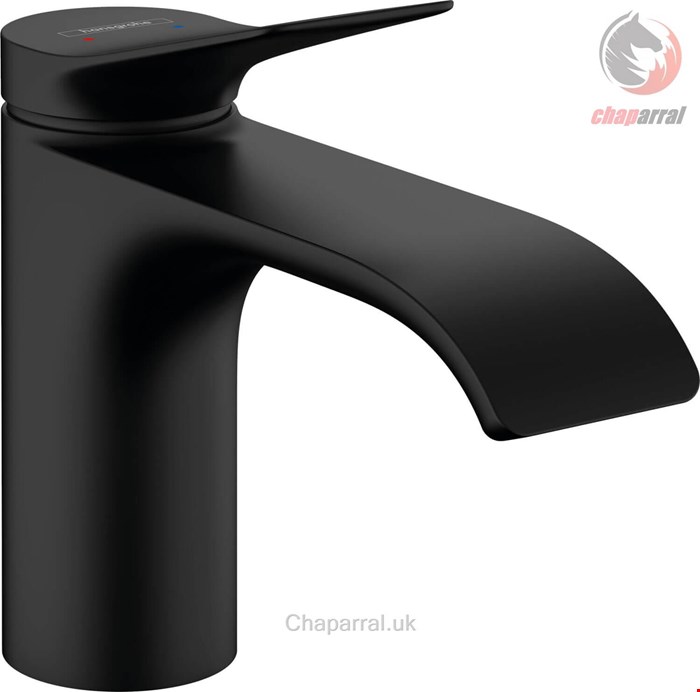 شیر مخلوط روشویی پایه کوتاه هانس گروهه آلمان Hansgrohe Vivenis 80 ohne Ablaufgarnitur 75012 schwarz matt 75012670