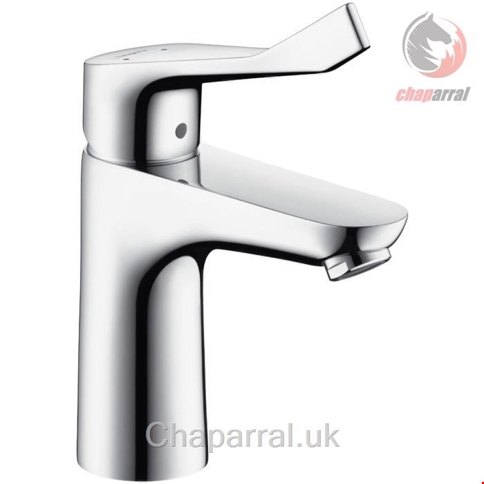 شیر مخلوط روشویی پایه کوتاه بدون اتصالات تخلیه هانس گروهه آلمان Hansgrohe Focus 100 mit langem Griff ohne Ablaufgarnitur 31915000