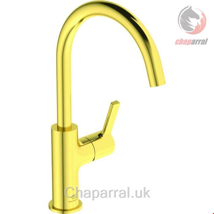 شیر مخلوط روشویی پایه بلند ایدیل استاندارد Ideal Standard Joy mit hohem Auslauf BC778 brushed gold BC778A2