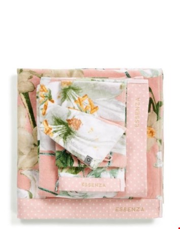 ست حوله 4 تکه دست صورت حمام و لیف اسنزا هلند ESSENZA Rosalee Handtuch Set Rosa