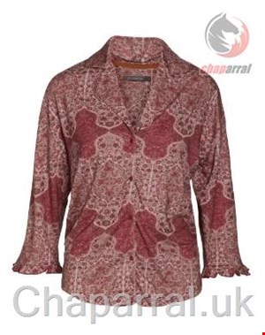 بلوز راحتی زنانه اسنزا هلند ESSENZA Delphine Giulia Rose Pyjamaoberteil 3/4 Ärmel
