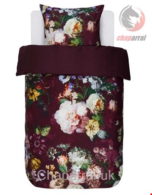 رو تختی اسنزا هلند ESSENZA Fleur Burgundy Bettwäsche