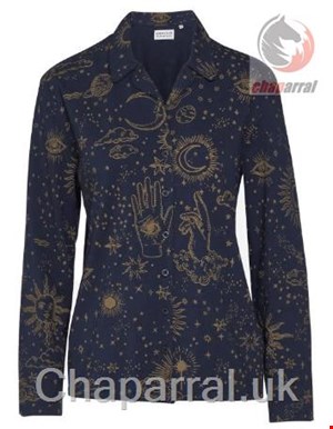 بلوز راحتی زنانه اسنزا هلند ESSENZA Covers Co Zahra That's the spirit Nightblue Pyjamatop