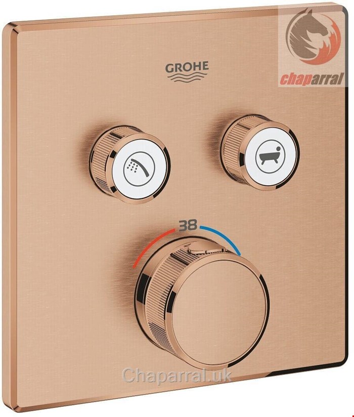 شیر حمام توکار گروهه آلمان GROHE Grohtherm SmartControl  29124  warm sunset gebürstet  29124DL0