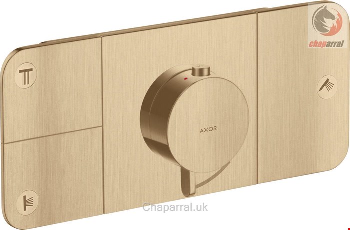 شیر حمام توکار هانس گروهه آلمان Hansgrohe Axor One Thermostatmodul Unterputz für 3 Verbraucher 45713 Brushed Bronze 45713140