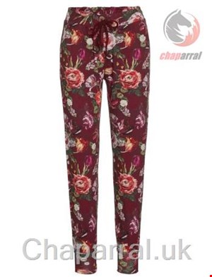 شلوار راحتی زنانه اسنزا هلند ESSENZA Jules Scarlett Weinrot Lange Hose