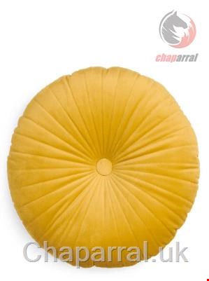 کوسن گرد اسنزا هلند ESSENZA Naina Senfgelb Dekokissen 40 cm