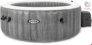 جکوزی بادی 6 نفره با روشنایی LED اینتکس Intex Pure SPA Bubble GreyWood XXL Deluxe -28442