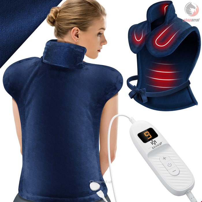 گرمکن گردن شانه کمر کسر KESSER Heizkissen Elektrisches Heizkissen für Rücken Schulter Nacken mit Abschaltautomatik blau