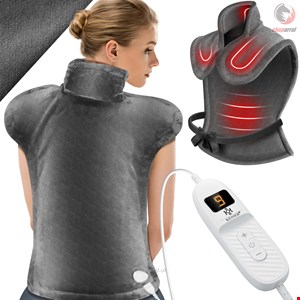 گرمکن گردن شانه کمر کسر KESSER Heizkissen Elektrisches Heizkissen für Rücken Schulter Nacken mit Abschaltautomatik grau