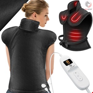 گرمکن گردن شانه کمر کسر KESSER Heizkissen Elektrisches Heizkissen für Rücken Schulter Nacken mit Abschaltautomatik anthrazit
