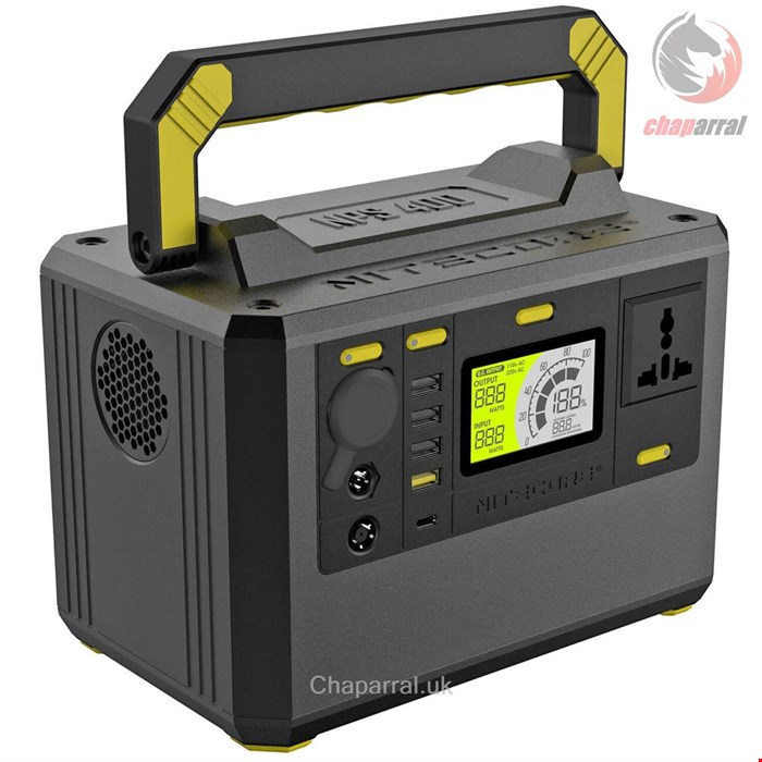 ژنراتور برق خورشیدی با پنل تاشو قابل حمل نیتکور Nitecore NPS400 Power Station 117000mAh und Niteco- Powerstation