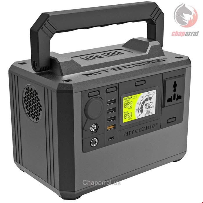ژنراتور برق خورشیدی با پنل تاشو قابل حمل نیتکور Nitecore NPS600 Power Station 165000mAh und Niteco- Powerstation