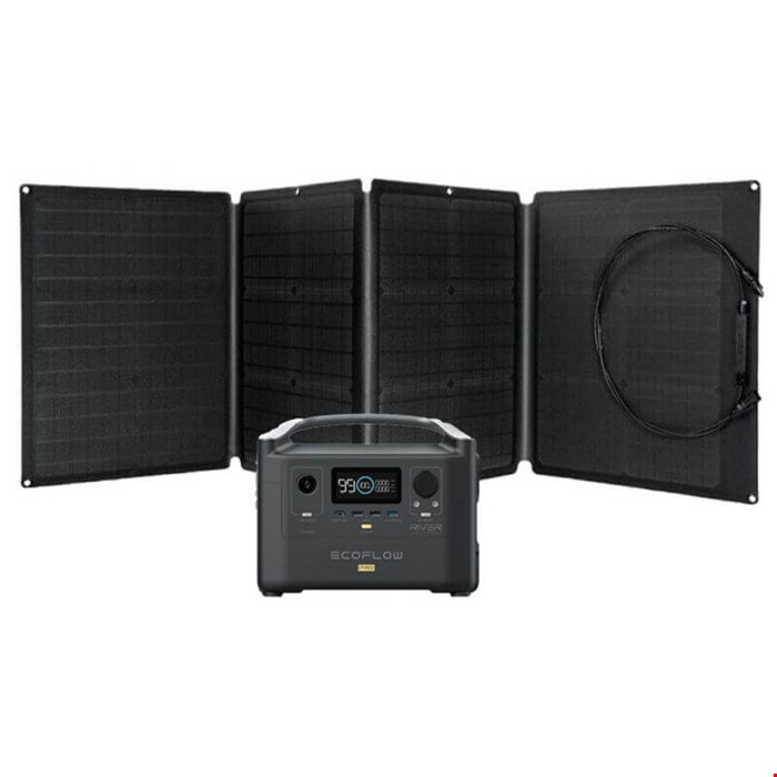 ژنراتور برق خورشیدی با پنل قابل حمل ایکوفلا EcoFlow River Pro - 160W Solarpanel