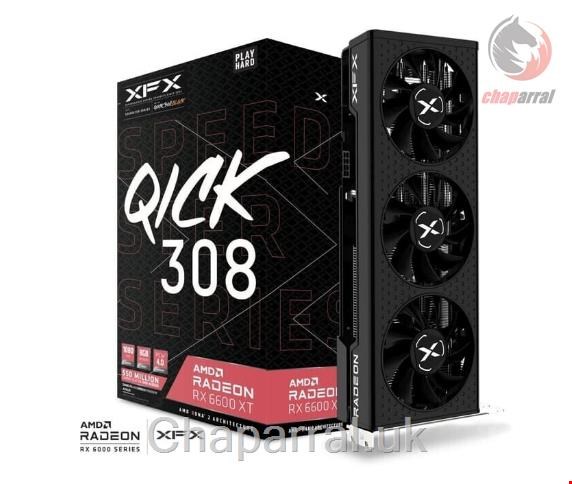 کارت گرافیک 8 گیگابایت ایکس اف ایکس XFX Radeon RX 6600 XT Speedster QICK 308 Black 8GB GDDR6