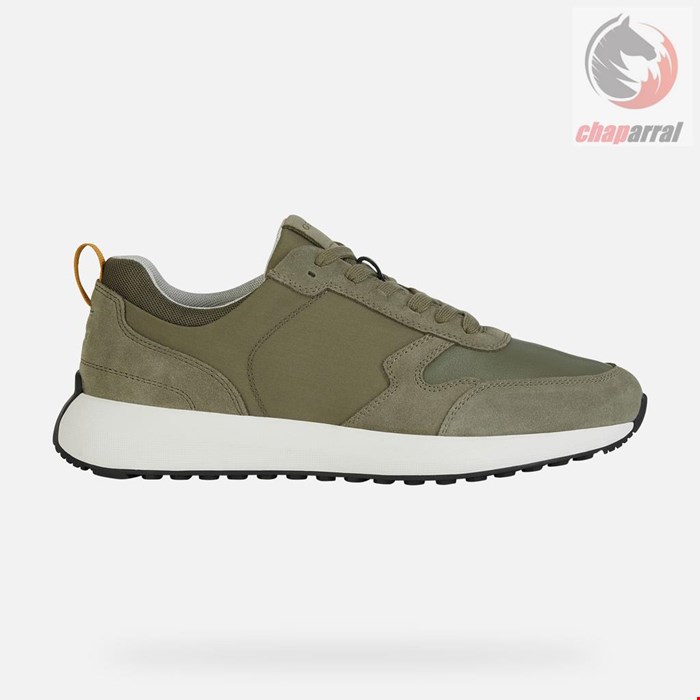 کتانی مردانه جی اوکس GEOX NIEDRIGE SNEAKERS Volpiano Herr Salbeigrün
