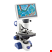  میکروسکوپ اپتیکا ایتالیا OPTIKA Mikroskop B-62V, Screen, 7 Zoll, DIN, achro, 40-400x, LED, 1W, Kreuztisch, Abbe-Kondensor