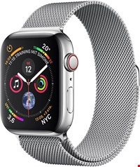 ساعت هوشمند اپل واچ آمریکا Apple Series 4 GPS -Cellular Edelstahlgehäuse mit Milanaise Armband 44mm Watch Watch OS 5