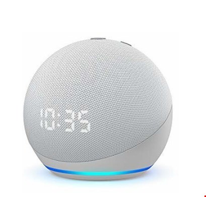 اسپیکر آمازون آمریکا  Amazon Echo Dot 4. Generation weiß mit LED-Display