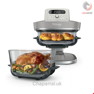 سرخ کن بدون روغن شیشه ای نینجا آمریکا Ninja CRISPi PRO 7-in-1 Glas-Air-Fryer Graugrün AS101EULG